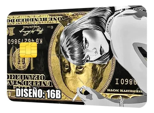 Sticker Cover Tarjeta Crédito Scarface Cara Cortada | Grado B