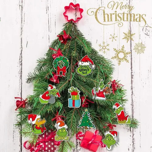 Set de 32 Adornos Colgantes del Grinch para Árbol de Navidad | Grado B