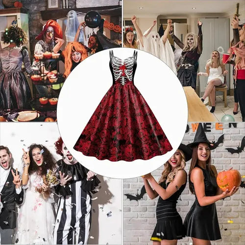 Vestido de Mujer Halloween Disfraz de Fiesta con Estampado | Grado B