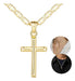 Collar de Cadena con Dije de Cruz en Acero Inoxidable para Mujer | Grado B