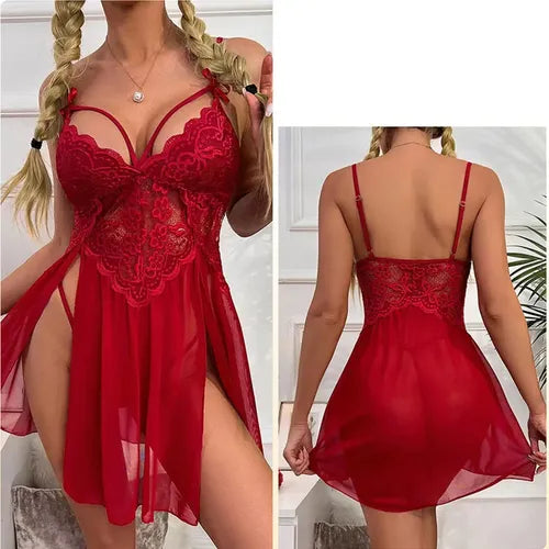 Pijama de Encaje de una Pieza para Mujer | Grado B