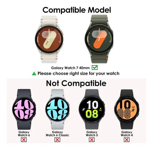 5 FUNDA + 5 MICA PARA SAMSUNG GALAXY WATCH 4 5 40MM 44MM