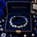 Pulsera Mujer Color Plateado con Piedras Azules Brillantes Elegancia | Grado B