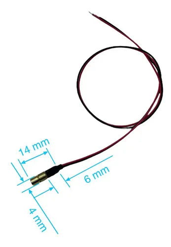 4 Módulos Láser Rojo de 5 mW 650 nm con Punto de 4 mm | Grado B