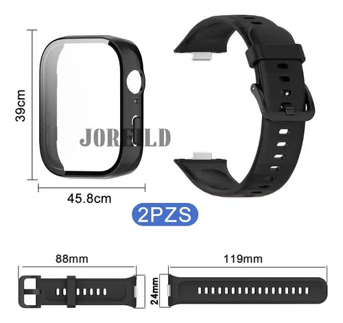 correa silicón premium para huawei watch fit 3 case con mica