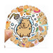 15 Pinzas para Cabello Kawaii de Capibara con 50 Stickers | Grado B