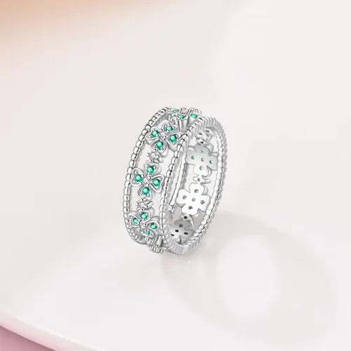 Anillo Calado para Mujer Color Plateado | Grado B