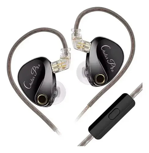 Audífonos Kz Castor Pro Versión Bass Iem Músicos Gamer Kit Negro GRADO B