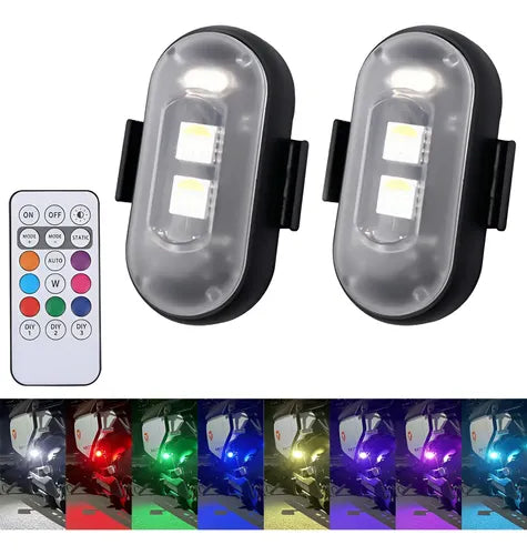 2 Luces Estroboscópicas LED Inalámbricas con Control Remoto | Grado B