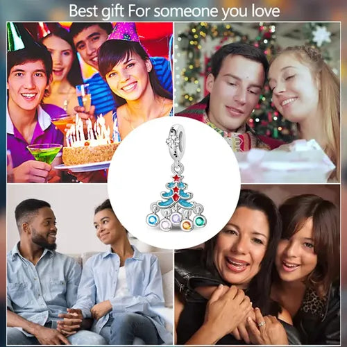Dije Navideño para Bisutería Color Plateado | Grado B