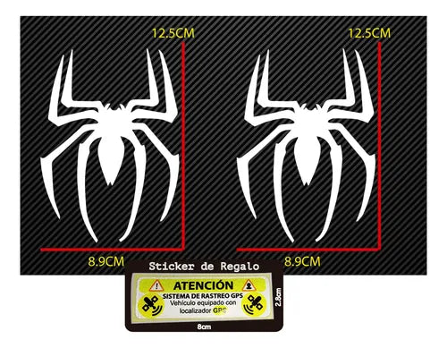 Calcomania Spiderman Araña Auto Moto Sticker Decorativo | Grado B