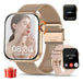 Smartwatch Reloj Inteligente para Mujer de 1.85 Pulgadas con Llamadas Bluetooth BW0439 Color Dorado Milanés | Grado B