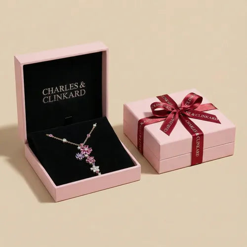 Set de Dijes Collares y Cadenas con Cajas de Regalo Color Plateado | Grado B