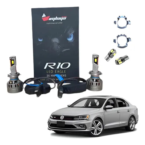 Kit Full LED de Iluminacion para Jetta A6 2011-2014 Vw MK6 T10 Blanco Blanco Neutro | Grado B