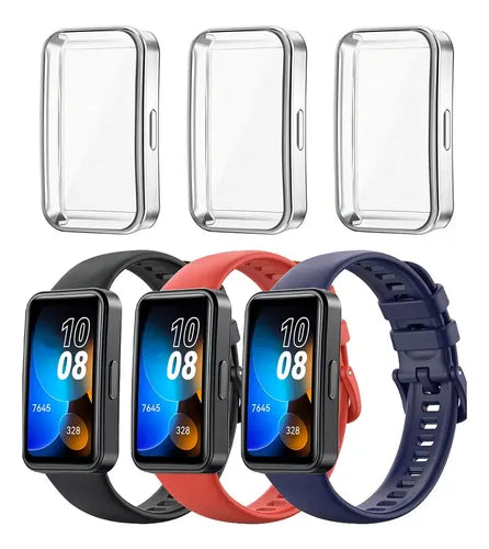 3 Correas para Huawei Band 9 y 8 de Nylon y Silicona con Funda | Grado B