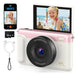 Cámara Digital WiFi Full HD 4K con Pantalla LCD y 64 GB Color Rosa Claro | Grado B