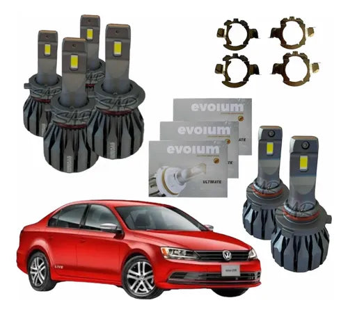 Kit Full LED de Iluminacion para Jetta A6 2011-2014 Vw MK6 T10 Blanco Blanco Neutro | Grado B