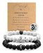 Pulseras Ajustables para Pareja Color Blanco y Negro 18 cm | Grado B