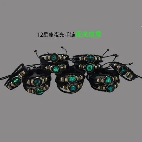 COLLAR Y PULSERA QUE BRILLAN EN OSCURIDAD CON LOS 12 ZODIACO 5