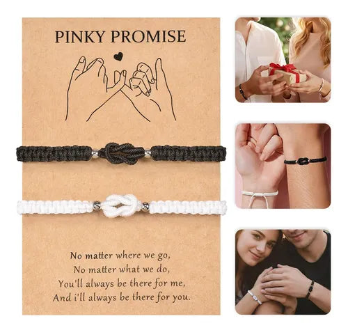 Pulseras para Pareja Ajustables 20 cm Color Dorado | Grado B