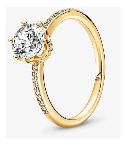 PANDORA CLEAR SPARKLING CROWN 925 STERLING SILVER RING, 3