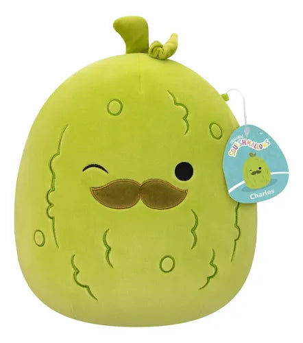 Squishmallows Peluche 12 Pulgadas Pepinillo con Bigote Verde Claro | Grado A