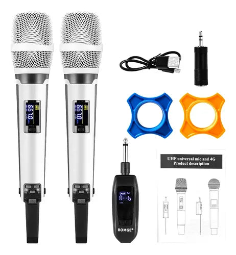 Micrófono KM9000 Inalámbrico Profesional 100M Kit 2piezas Bomge | Grado B