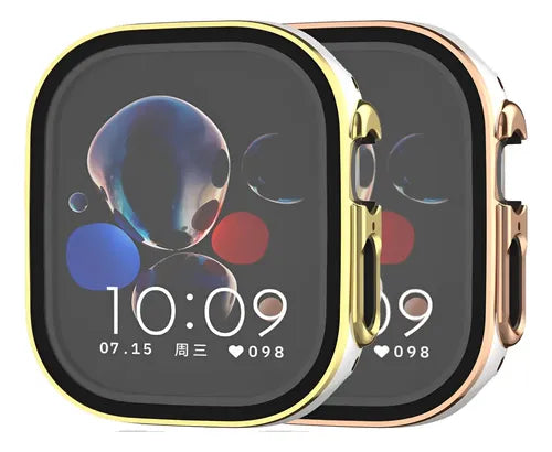 case cristal templado lujo para apple watch serie 8 7 6 5 se 2