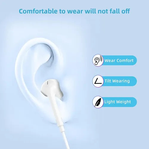 Audífonos Manos Libres con Conector Lightning para iPhone 7 a 14 Color Blanco | Grado B