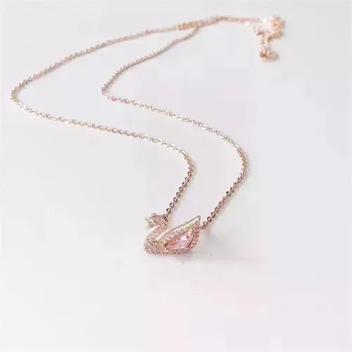 Collar de Cisne con Kit de Regalo Color Dorado Rosa | Grado B