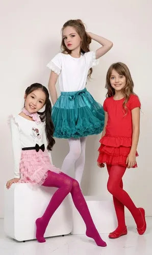 Mallas Niñas Lisas Colores Camelia Disfraces Calidad Nylon