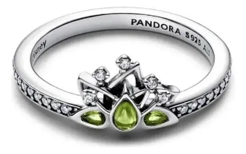 Anillo Solitario con Corona Color Plateado | Grado B