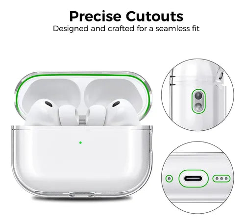 Funda Transparente de Silicona para AirPods Pro 3 con Llavero y Almohadillas | Grado B