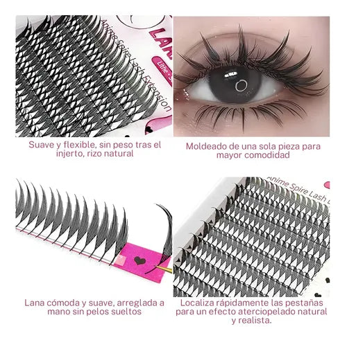 Extensiones de Pestañas Easy Fans Bloom Mix D de 8 a 15 mm | Grado B