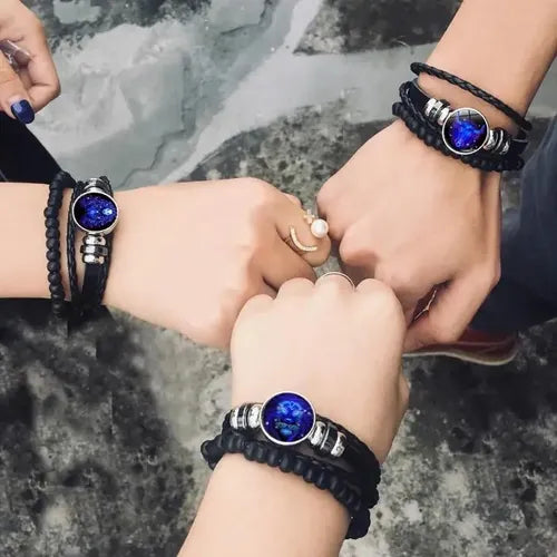 COLLAR Y PULSERA QUE BRILLAN EN OSCURIDAD CON LOS 12 ZODIACO 5
