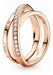 Anillo Pandora De Banda Triple Cruzado Con Pavé Color Rose ...
