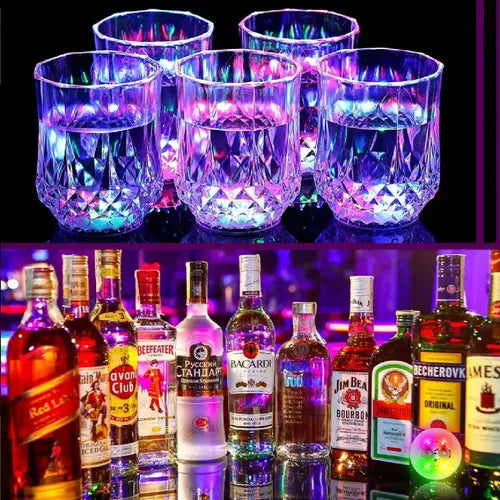 12 Pegatinas para Botellas Posavasos Luces Taza Tapete LED | Grado B