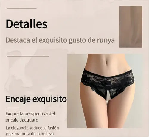 2PCS LIGEROS SENSUALES CALZONES ENCAJE ROPA INTERIOR GRANDE