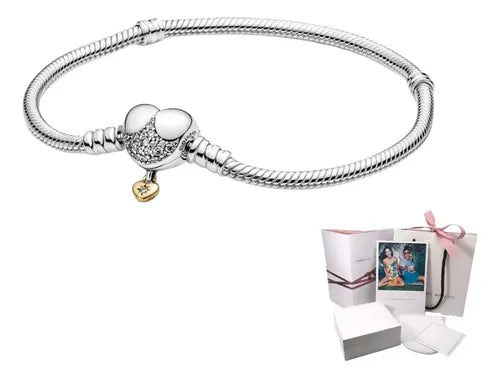 Pulsera con Cierre de Corazón Compatible con Dijes | Grado B