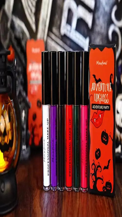 3 Colores Set Lápiz Labial Glaseado de Labios de Halloween | Grado B