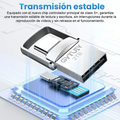 2 Piezas de Memoria USB de Alta Velocidad 3.0 Tipo C y USB | Grado B
