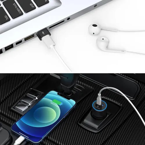 Adaptador USB C Macho a Hembra en Cruz CUJA97 Color Negro | Grado B
