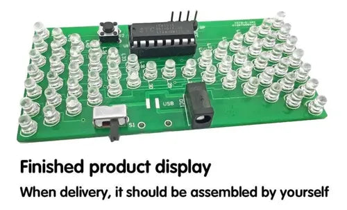 2 Kits de Reloj de Arena Electrónico LED 5V con Placa de 84 x 40 mm | Grado B