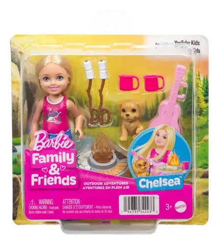 Muñeca Barbie Chelsea Campista con Perrito y Accesorios para Niñas DE 3 Años | Grado A