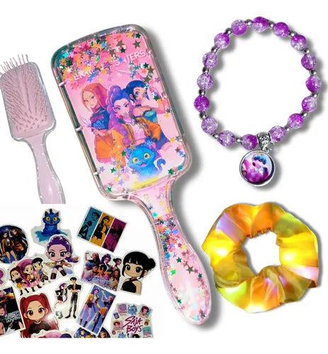6 Piezas Pulsera Pop Morado, Decoración de Cumpleaños, Regalo Día del Niño | Grado B