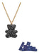 Collar de Osito Teddy Brillante Estilo 3D | Grado B