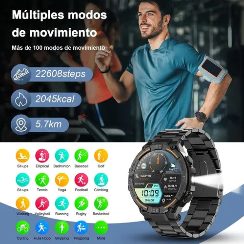 Reloj Inteligente Hombre Smartwatch Militar Deportivo 1.52 | Grado B