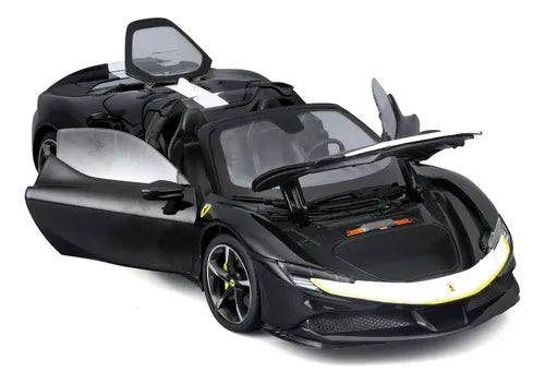 Burago Ferrari SF90 Spider Assetto Fiorano a Escala 1:18 Negro | Grado A