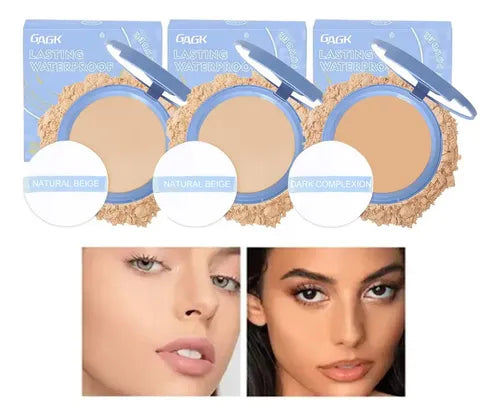 Base de Maquillaje en Polvo Compacto Fijador Matte para Piel Grasa | Grado B
