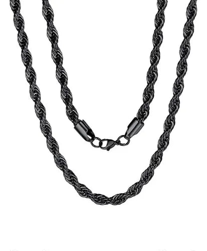 Collar de Cadena Tipo Cuerda de Acero Inoxidable para Hombre | Grado B